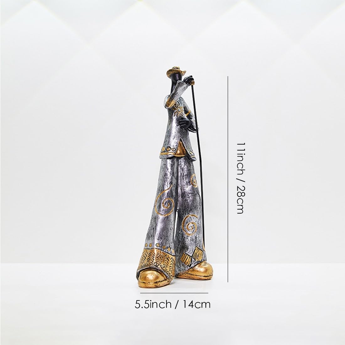 Amazon.com: JIALINXIA Nostalgic Jazz Singer Figurine, Resin Retro